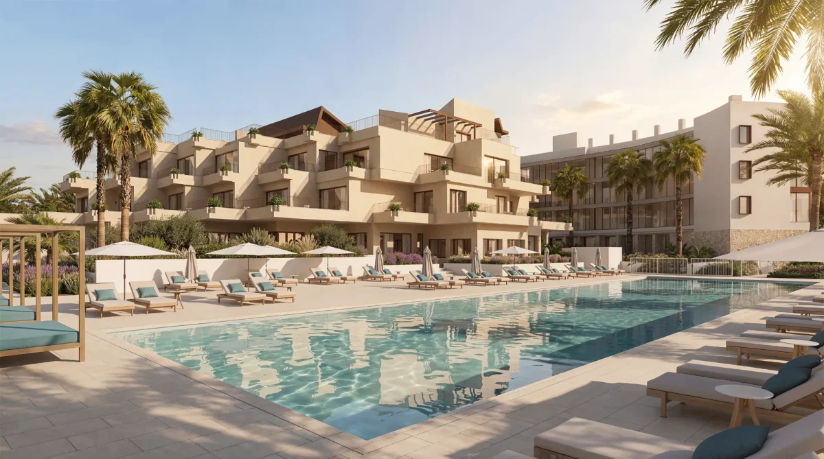 Render 3D exteriores hotel