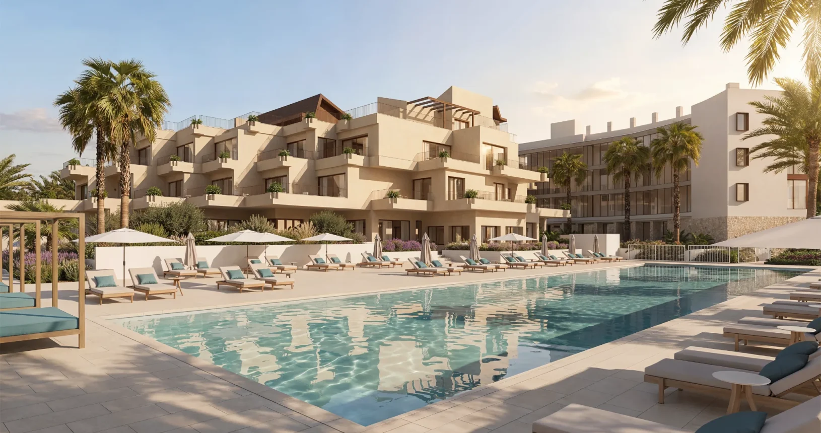 Render 3D exteriores hotel