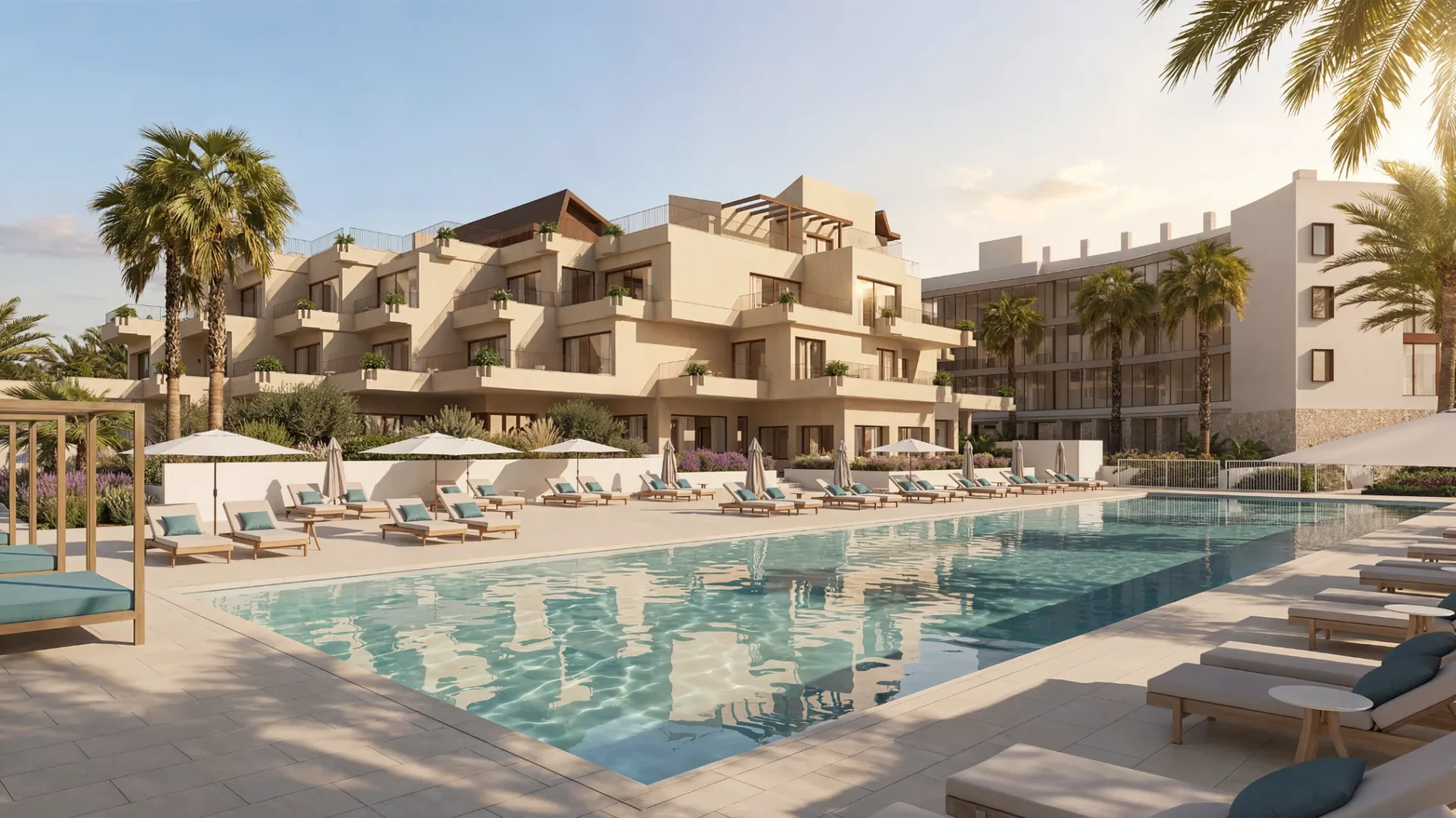 Render 3D exteriores hotel